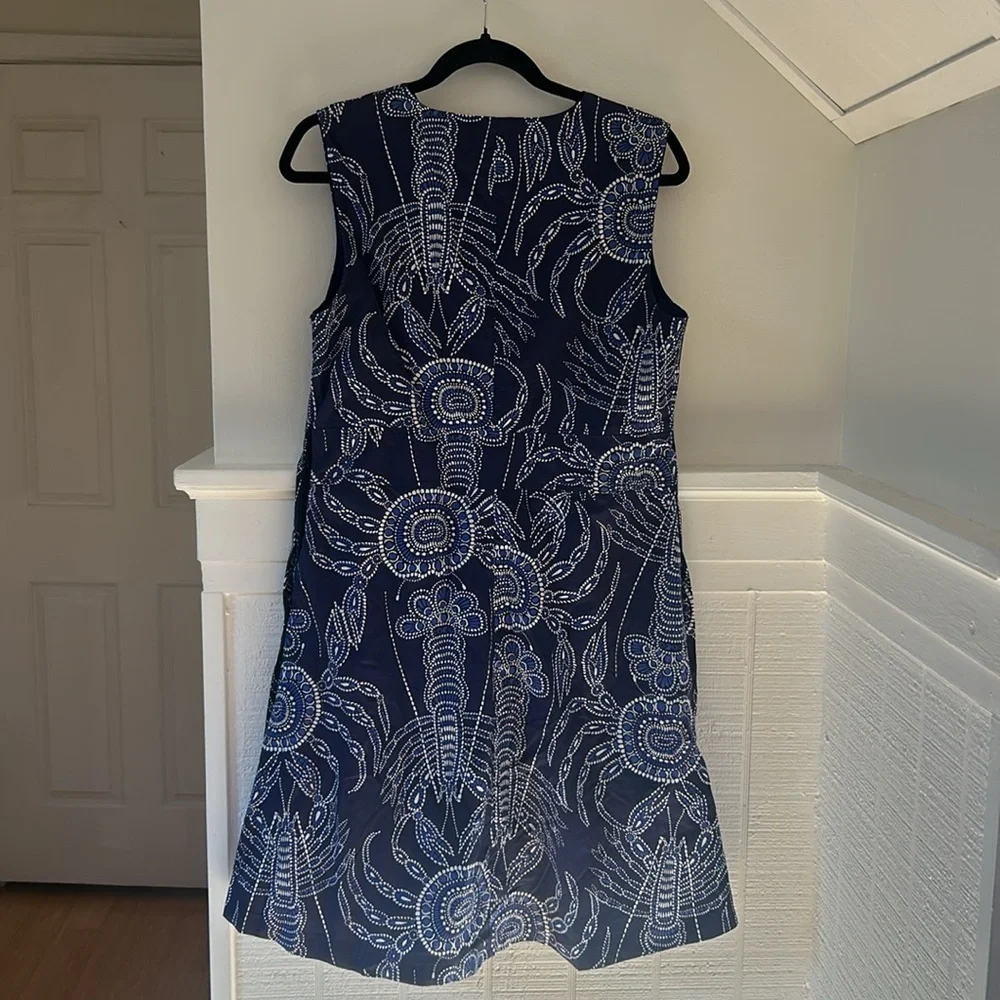 Tyler Boe Beautiful Blue Dress size 10 100% Cotton Natural Fibers - Picture 8 of 8